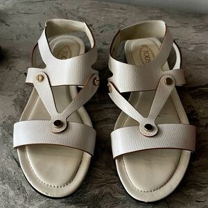 Tods-White Gladiator Sandals